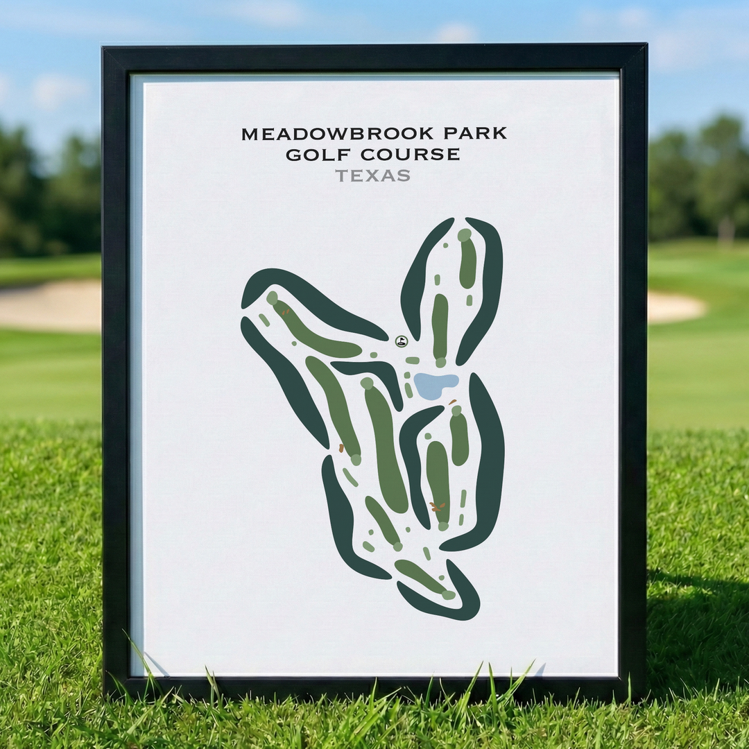 Meadowbrook Park Golf Course, Texas - Printed Golf Courses