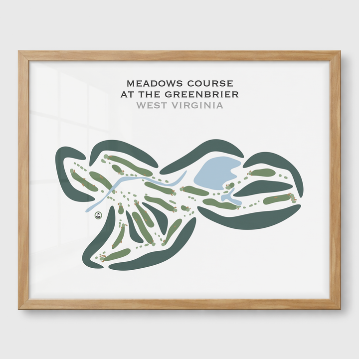 Meadows Course at The Greenbrier, West Virginia - Printed Golf Courses