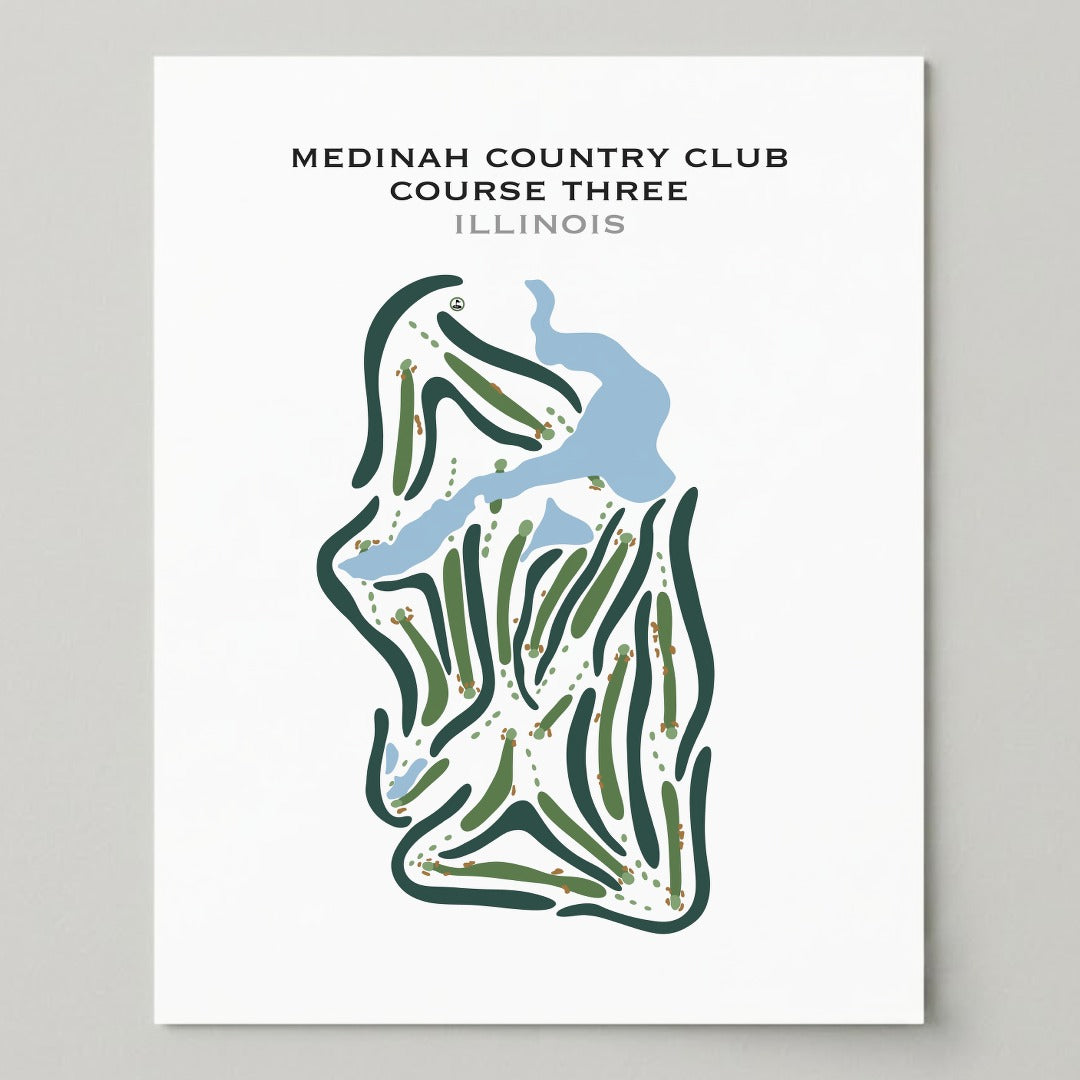 Medinah Country Club Course Three, Illinois - Printed Golf Courses