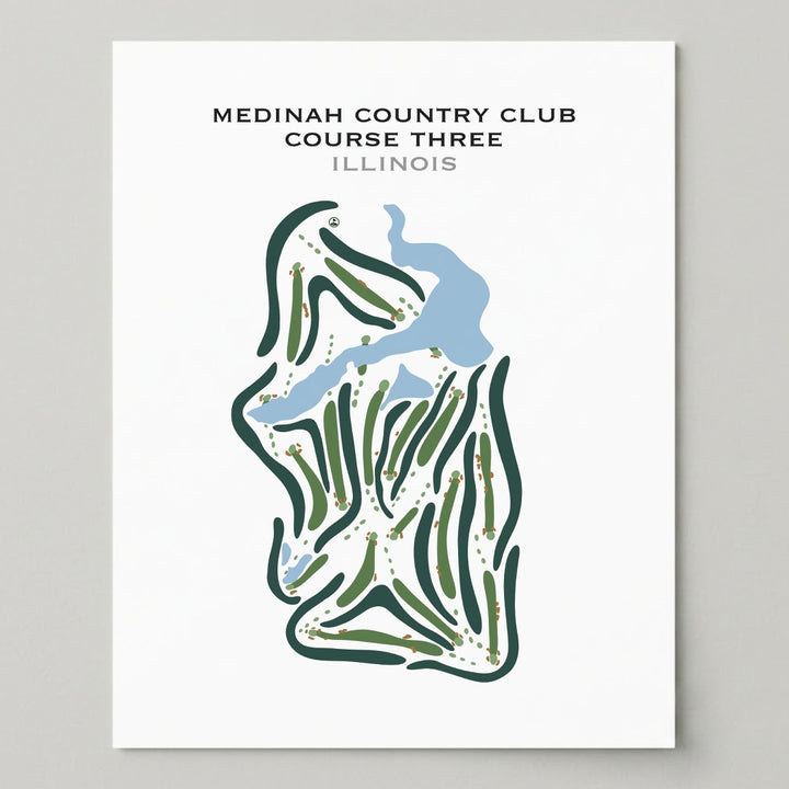 Medinah Country Club Course Three, Illinois - Printed Golf Courses