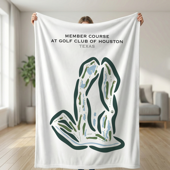 Member Course at Golf Club of Houston, Texas - Printed Golf Courses