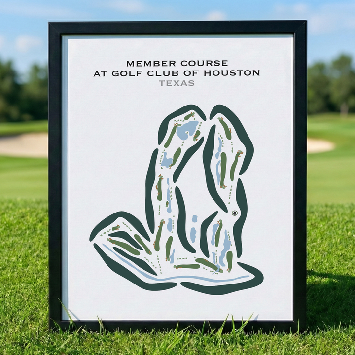 Member Course at Golf Club of Houston, Texas - Printed Golf Courses