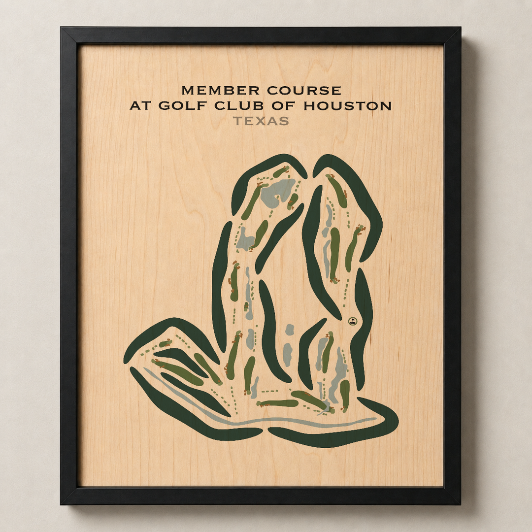 Member Course at Golf Club of Houston, Texas - Printed Golf Courses