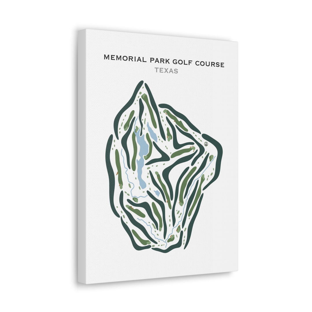 Memorial Park Golf Course, Texas - Printed Golf Courses