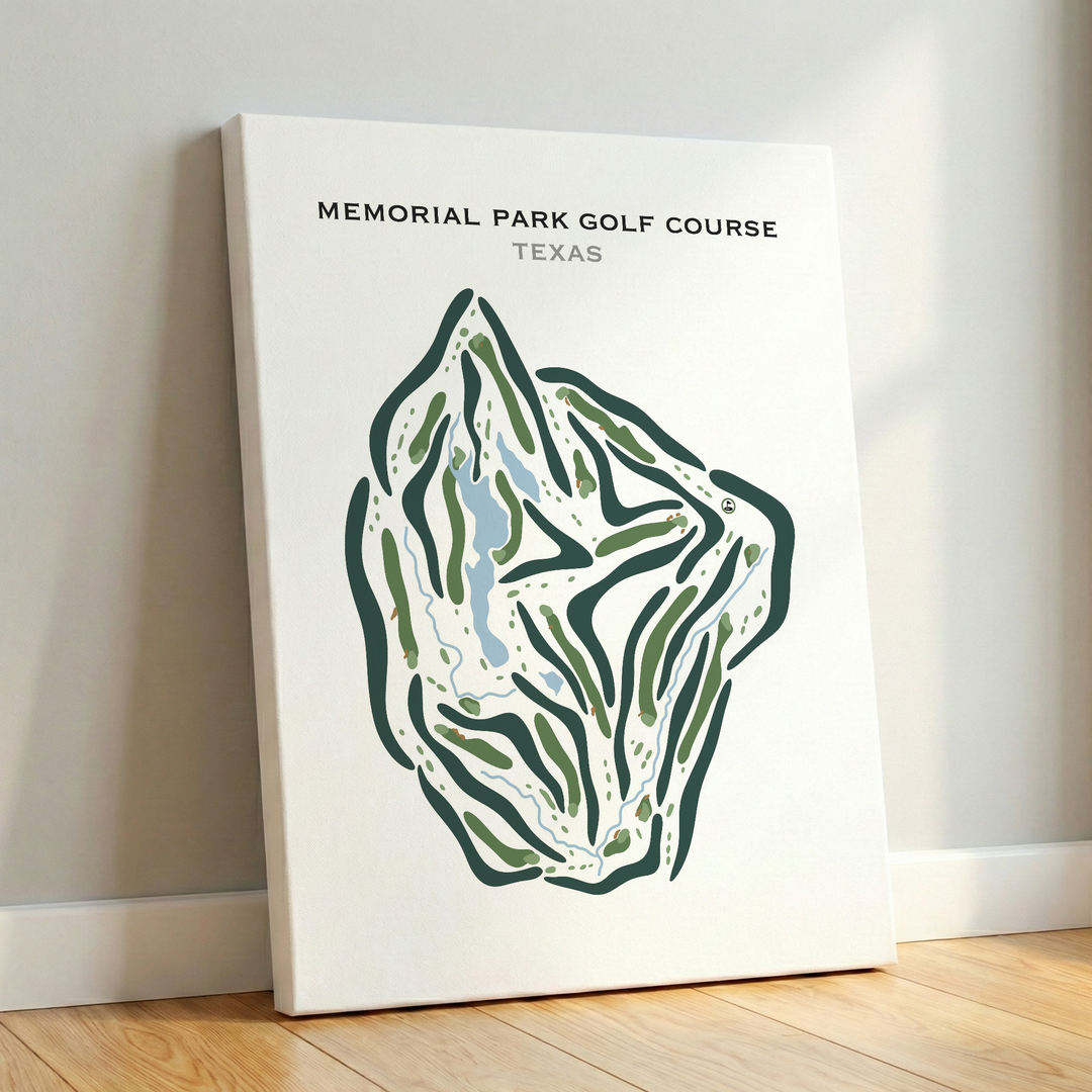 Memorial Park Golf Course, Texas - Printed Golf Courses
