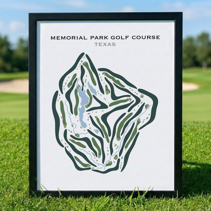 Memorial Park Golf Course, Texas - Printed Golf Courses