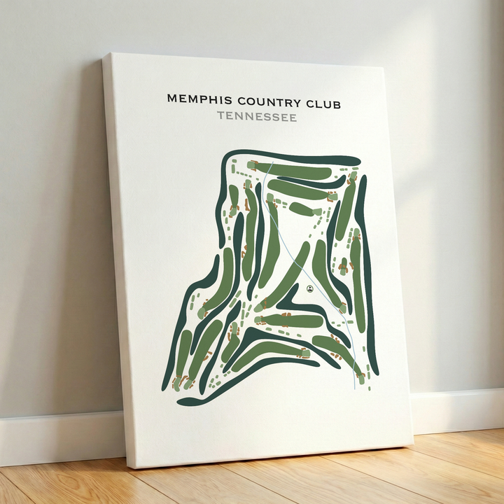 Memphis Country Club, Tennessee - Printed Golf Course