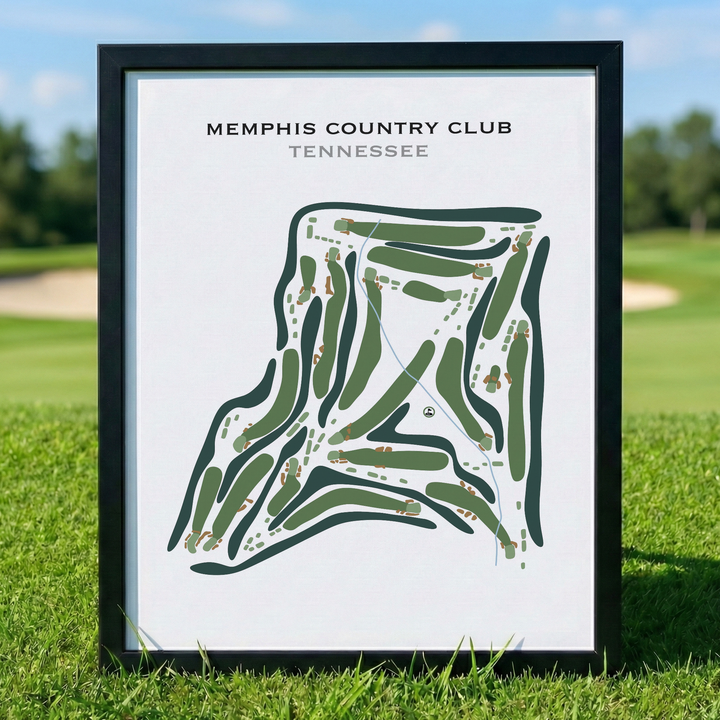 Memphis Country Club, Tennessee - Printed Golf Course