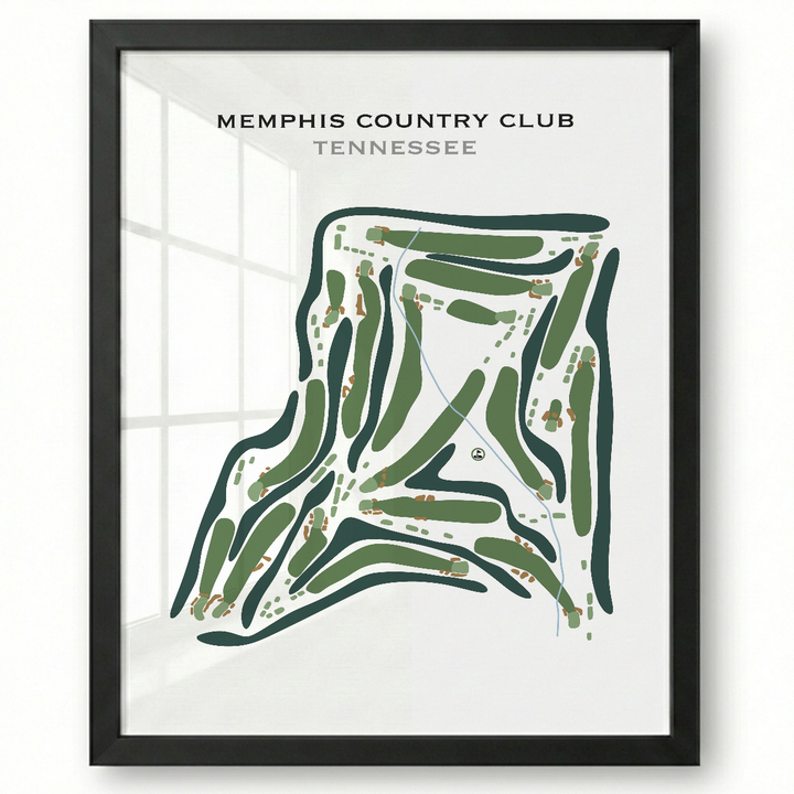 Memphis Country Club, Tennessee - Printed Golf Course