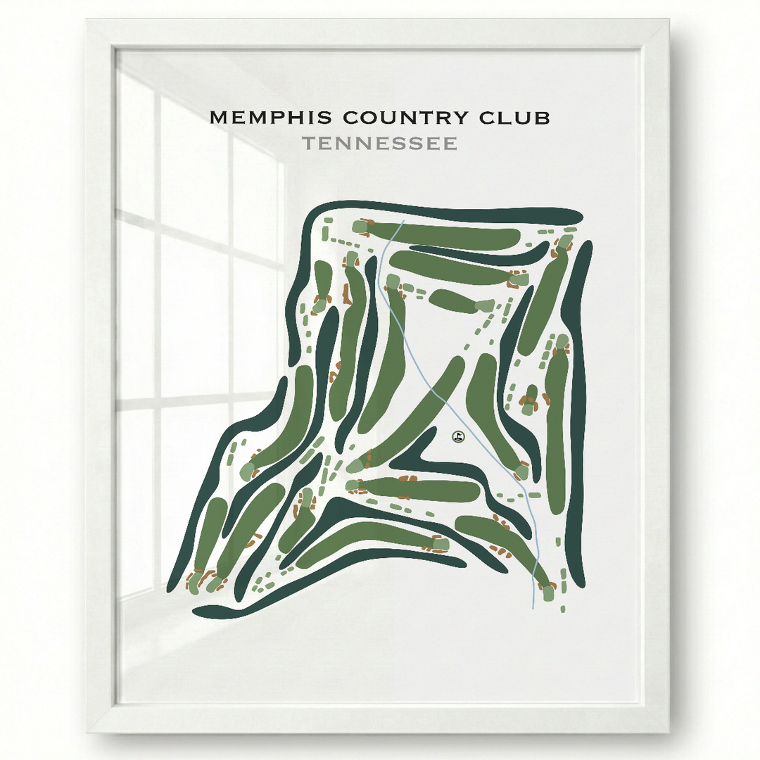 Memphis Country Club, Tennessee - Printed Golf Course