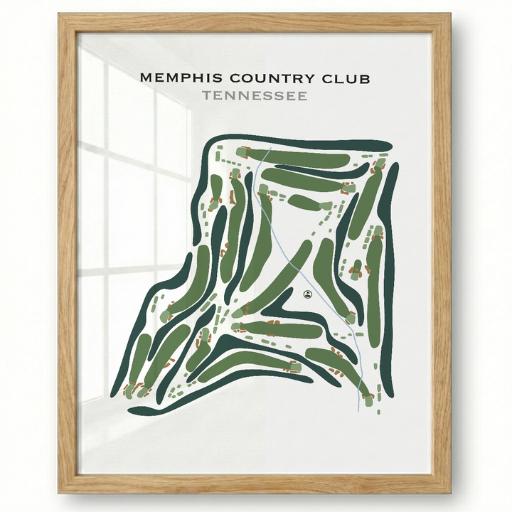 Memphis Country Club, Tennessee - Printed Golf Course