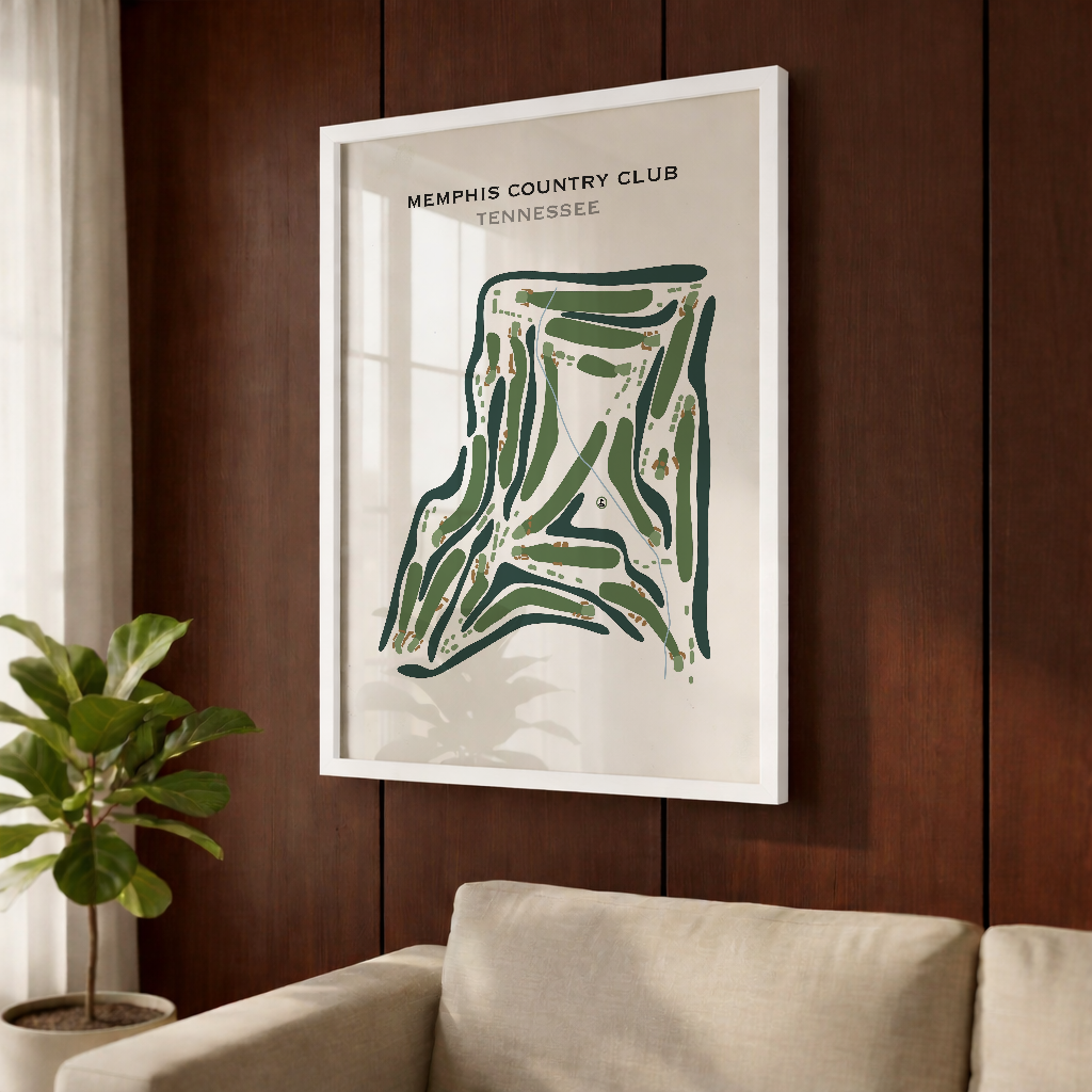 Memphis Country Club, Tennessee - Printed Golf Course