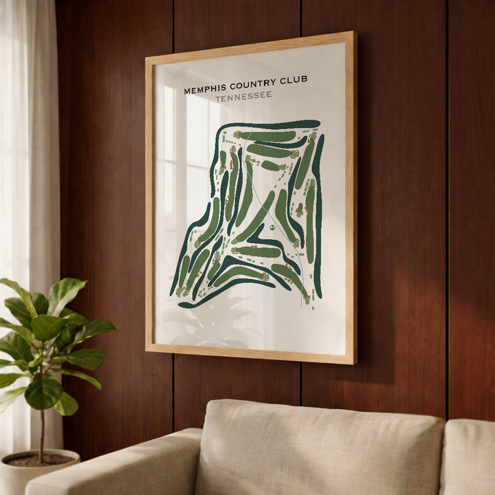 Memphis Country Club, Tennessee - Printed Golf Course
