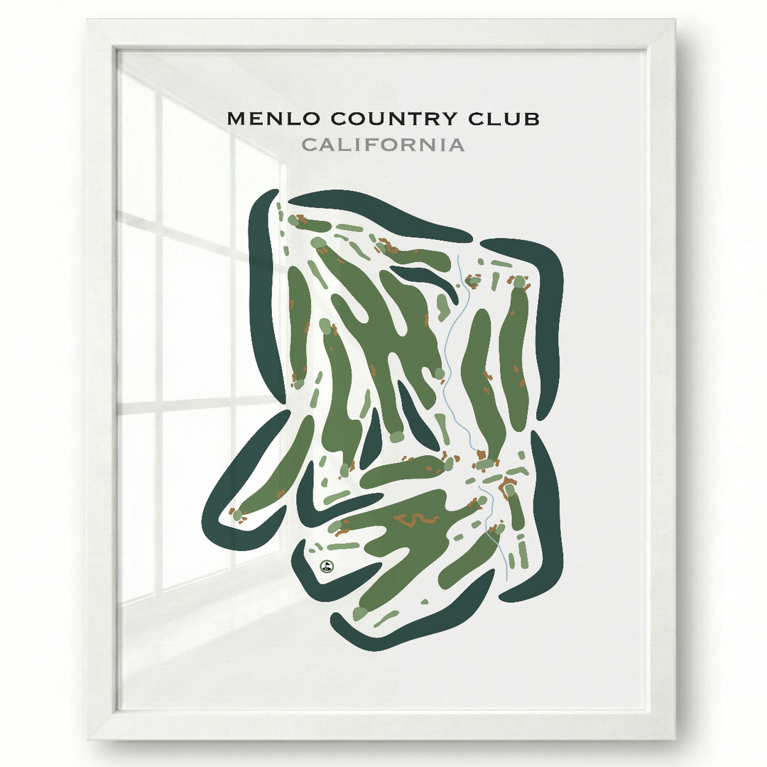 Menlo Country Club, California - Printed Golf Courses