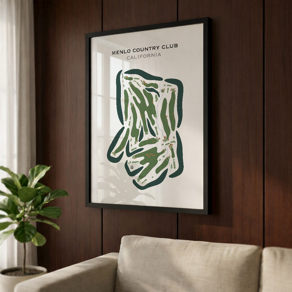Menlo Country Club, California - Printed Golf Courses