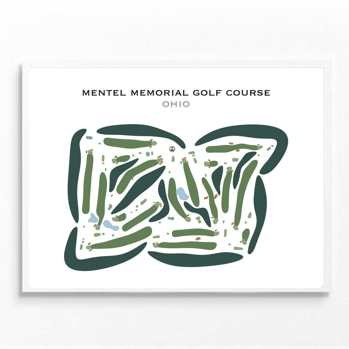 Mentel Memorial Golf Course, Ohio - Printed Golf Courses