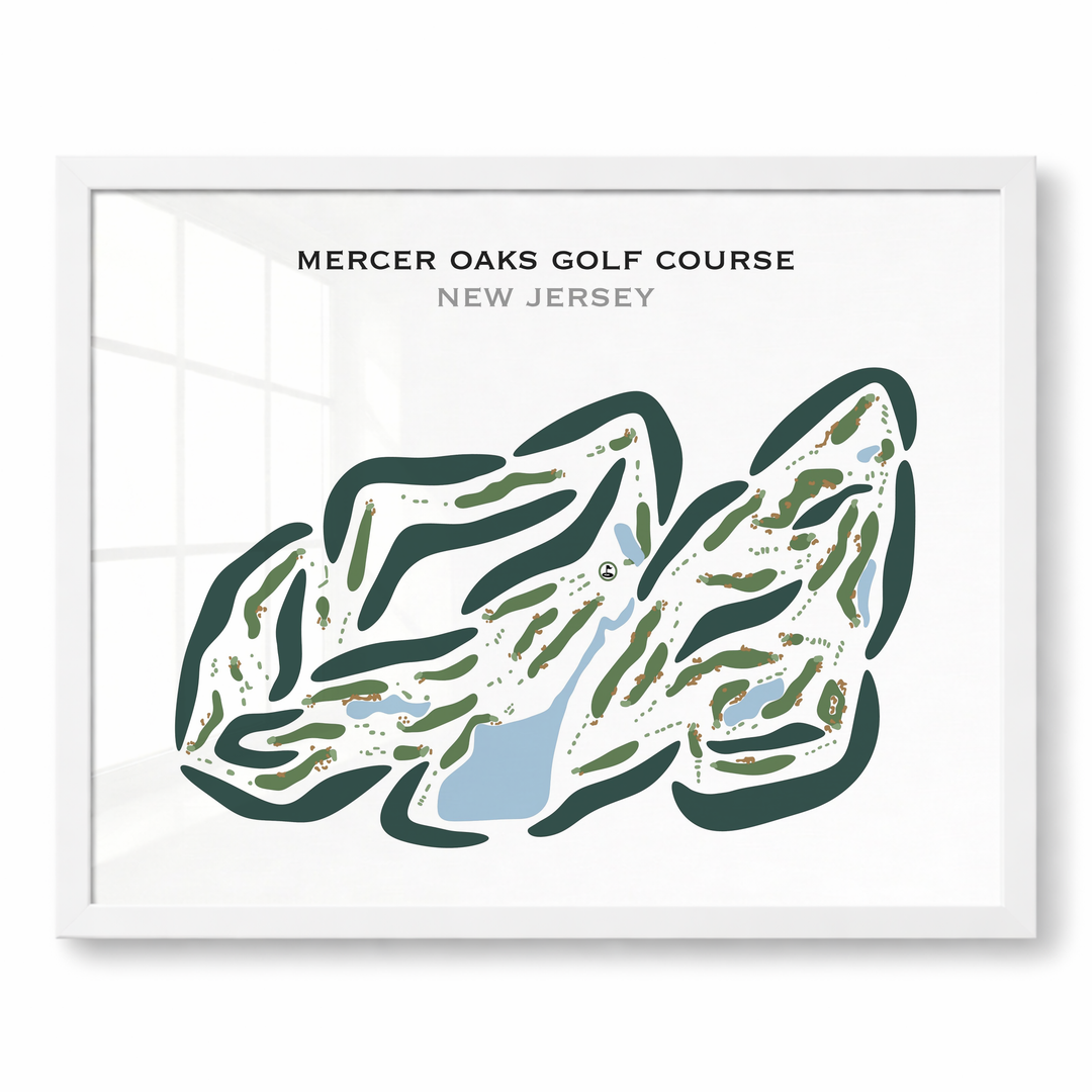 Mercer Oaks Golf Course, New Jersey - Printed Golf Courses