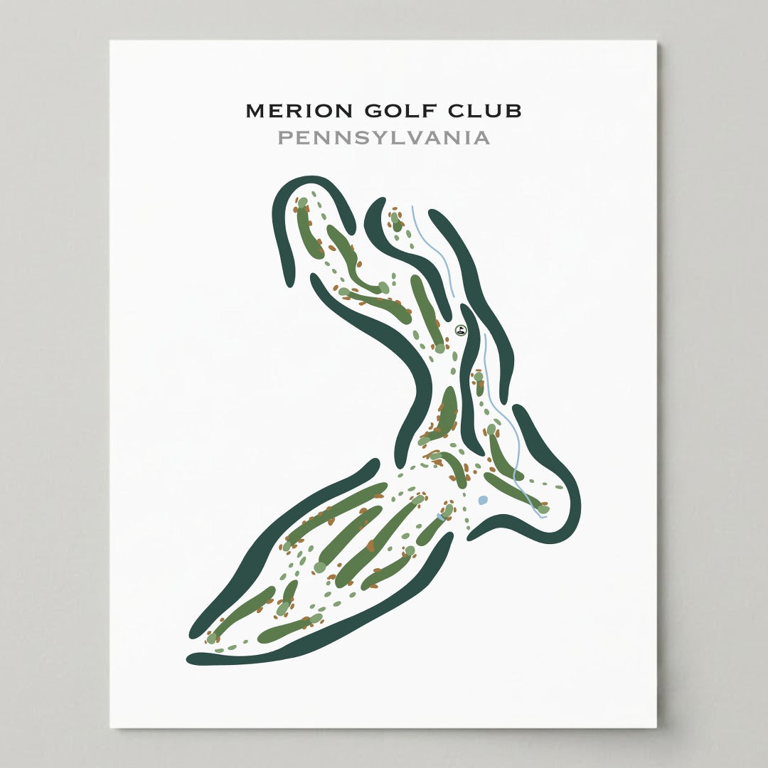 Merion Golf Club, Pennsylvania - Printed Golf Courses