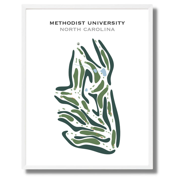 Methodist University Downback Golf Course, North Carolina - Printed Golf Course