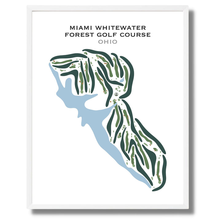 Miami Whitewater Forest Golf Course, Ohio - Printed Golf Courses