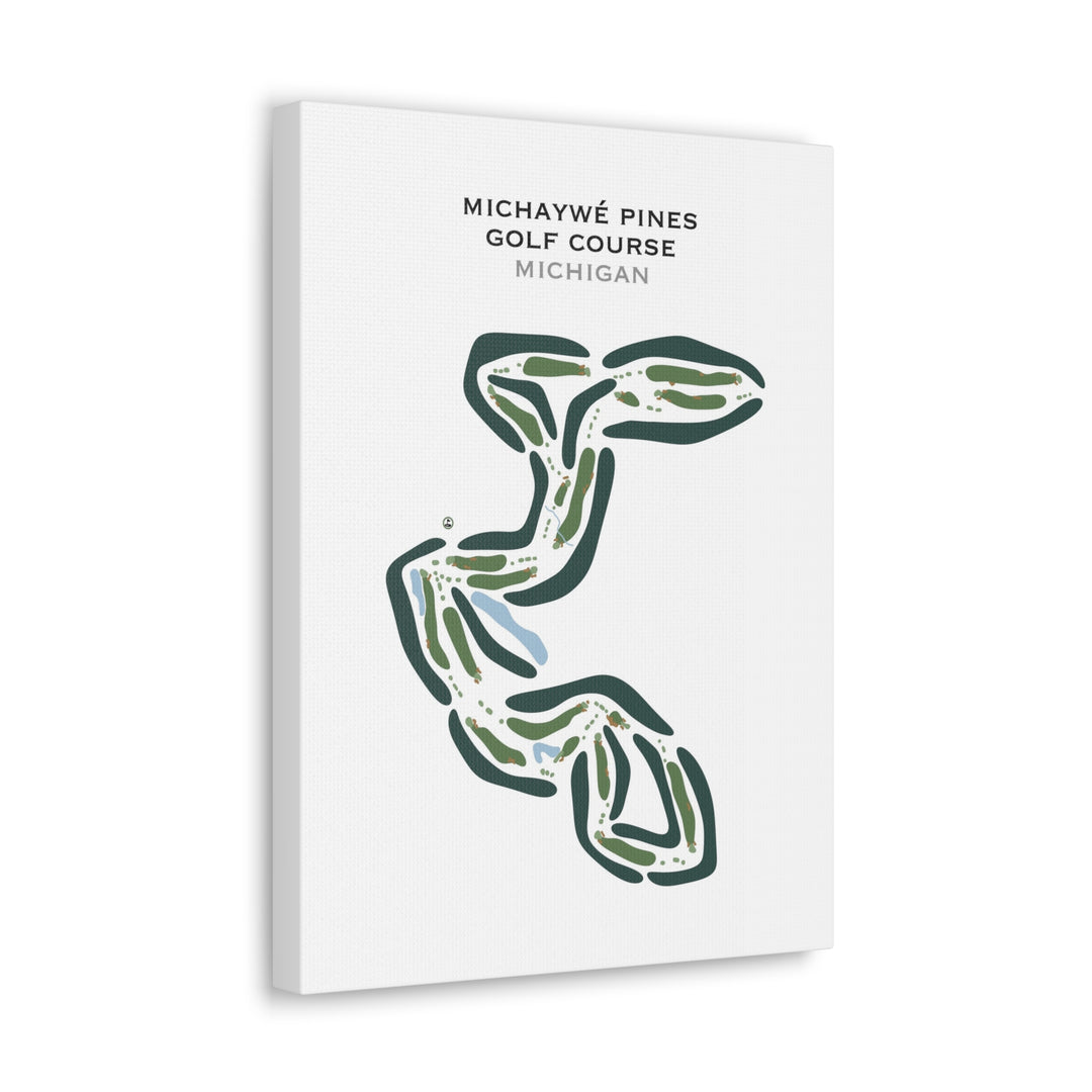 Michaywé Pines Golf Course, Michigan - Printed Golf Courses