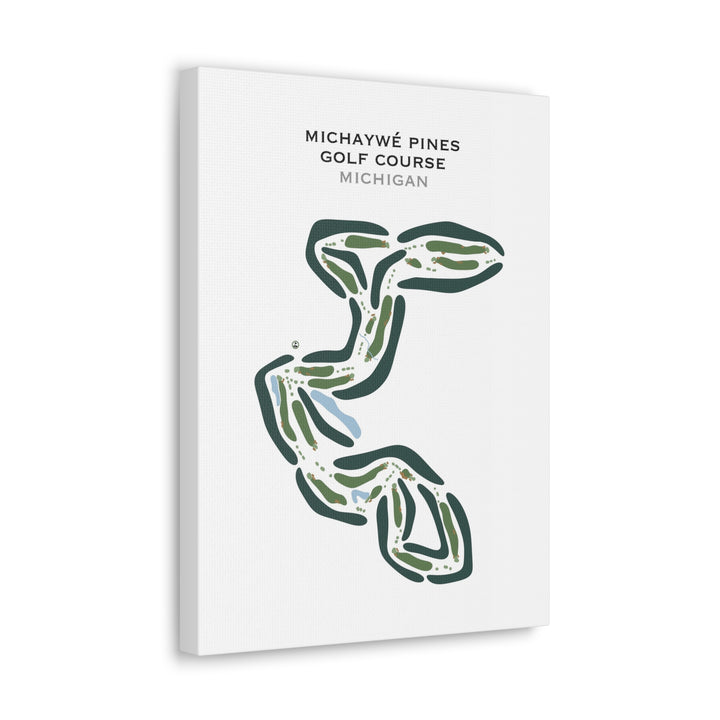 Michaywé Pines Golf Course, Michigan - Printed Golf Courses
