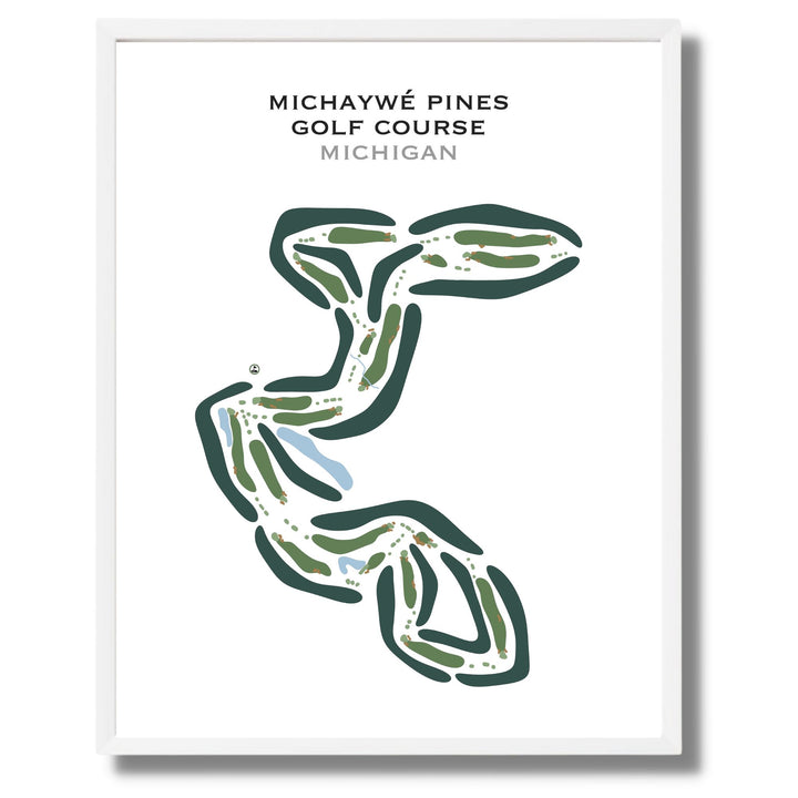Michaywé Pines Golf Course, Michigan - Printed Golf Courses