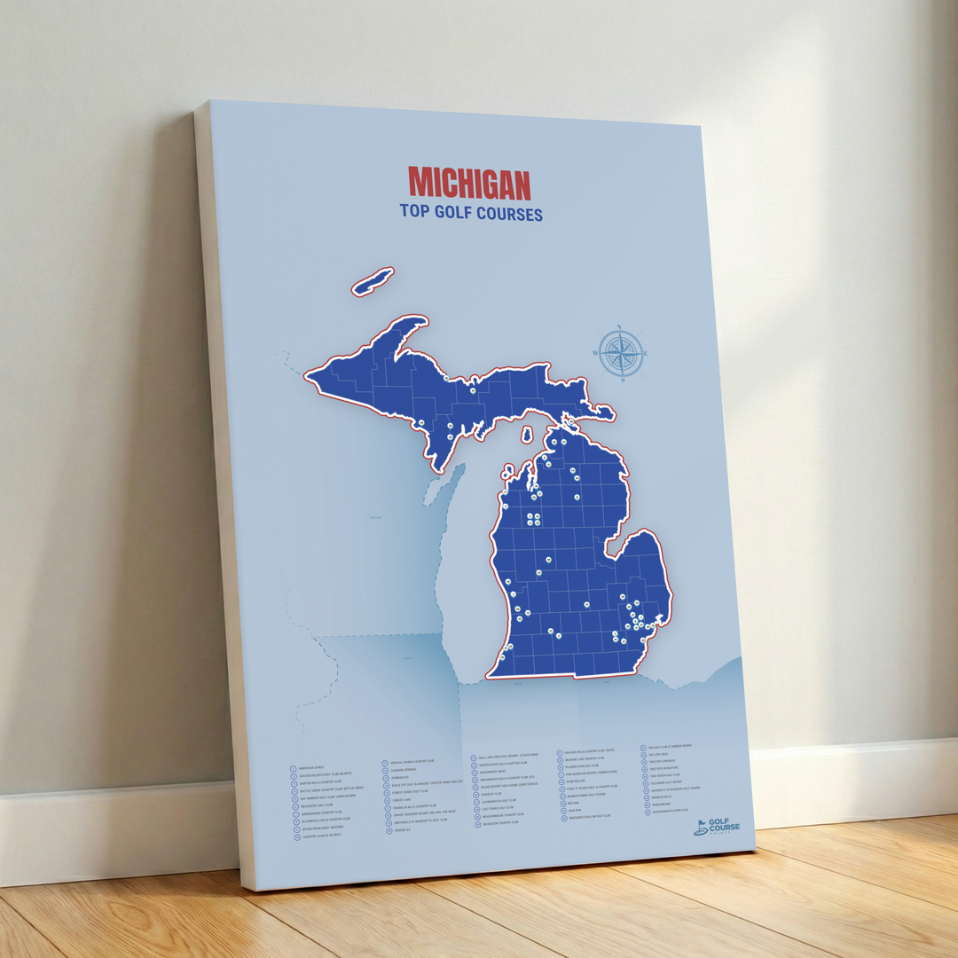 Map of Michigan Golf Courses