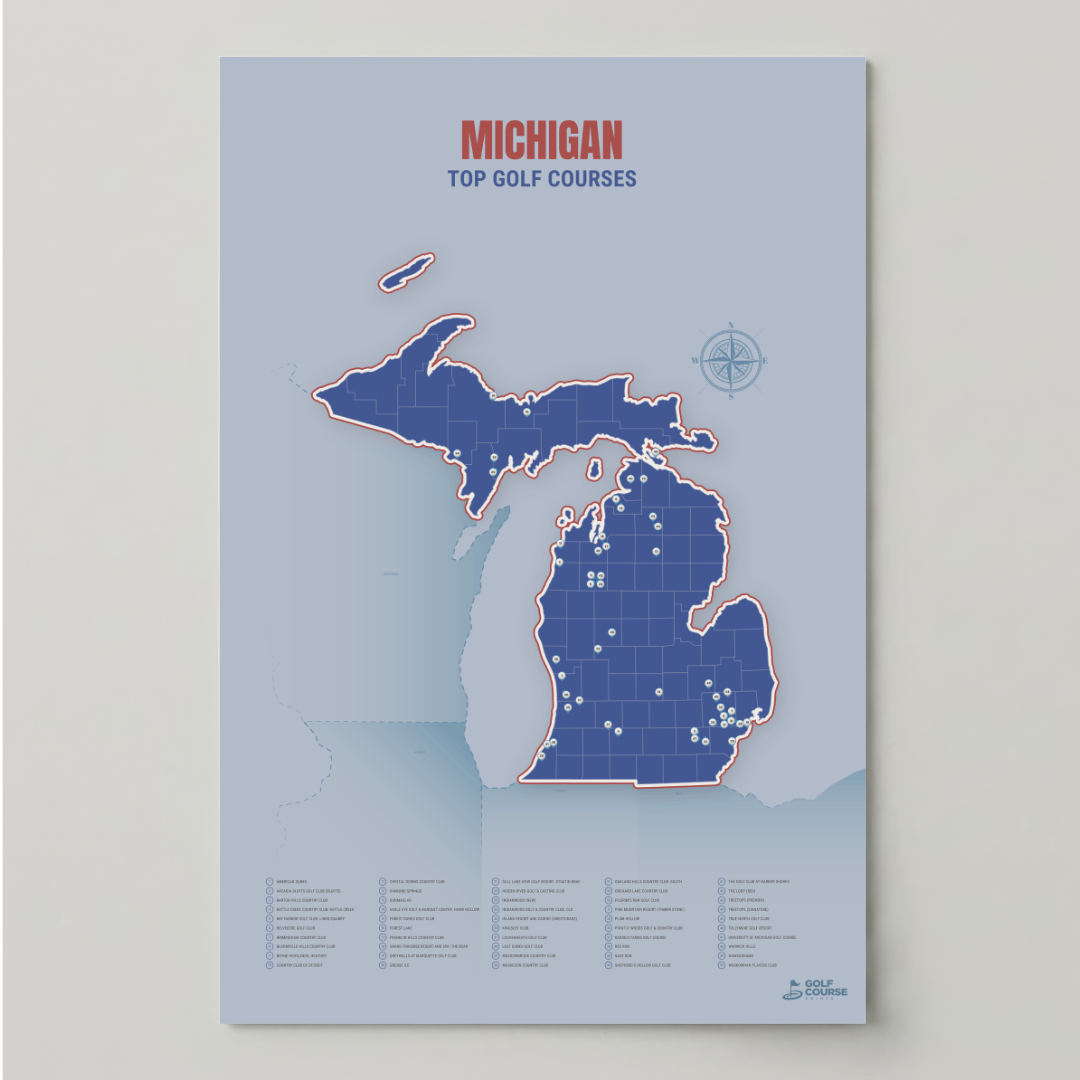 Map of Michigan Golf Courses