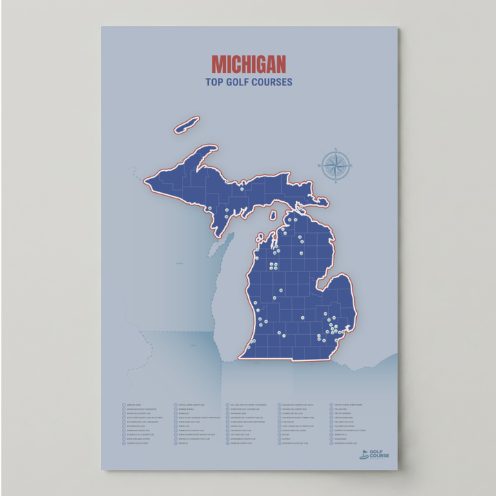 Map of Michigan Golf Courses