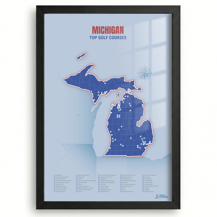 Map of Michigan Golf Courses