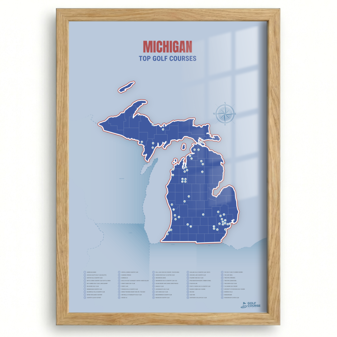 Map of Michigan Golf Courses