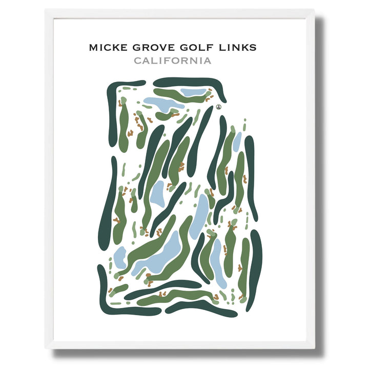 Micke Grove Golf Links, California - Printed Golf Course