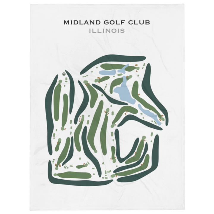 Midland Golf Club, Illinois - Printed Golf Course