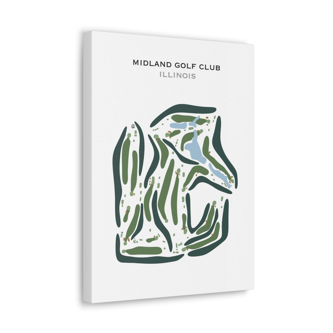 Midland Golf Club, Illinois - Printed Golf Course