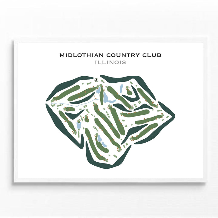 Midlothian Country Club, Illinois - Printed Golf Courses