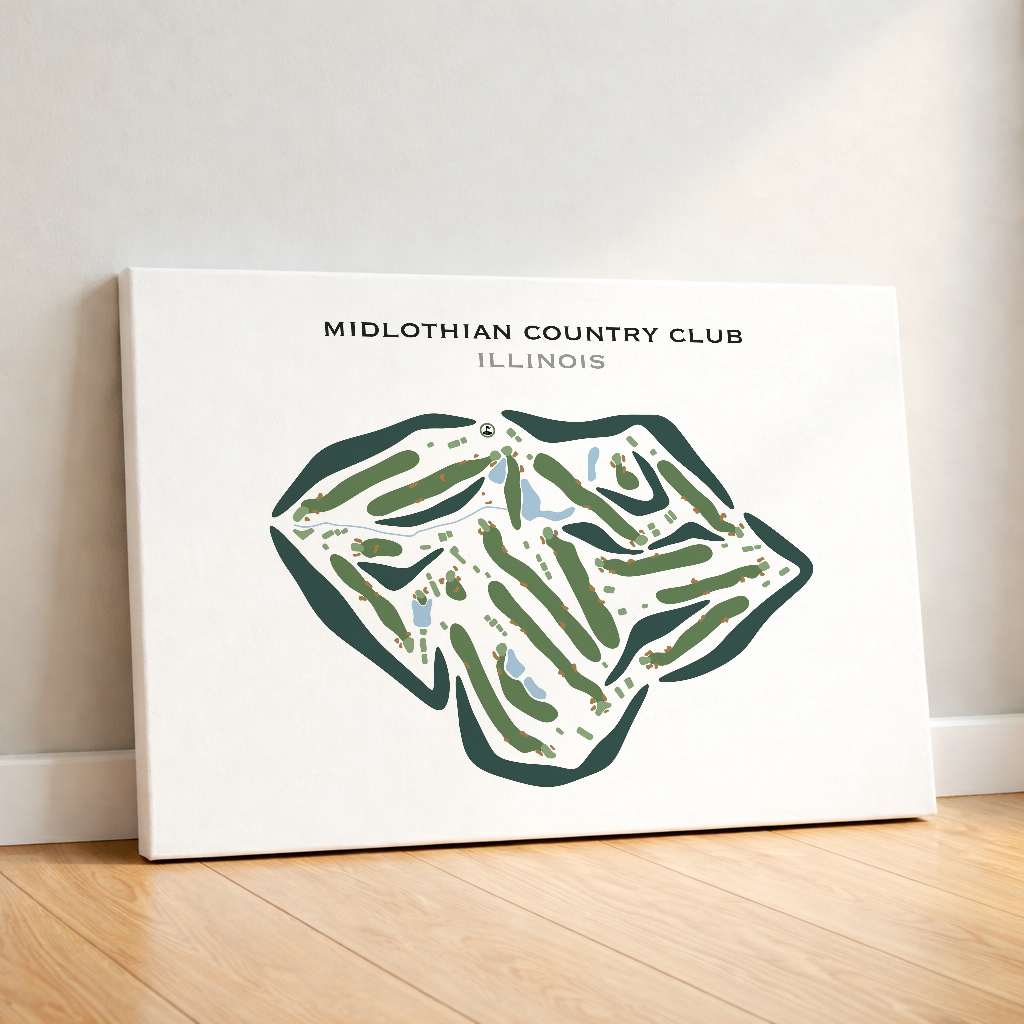 Midlothian Country Club, Illinois - Printed Golf Courses
