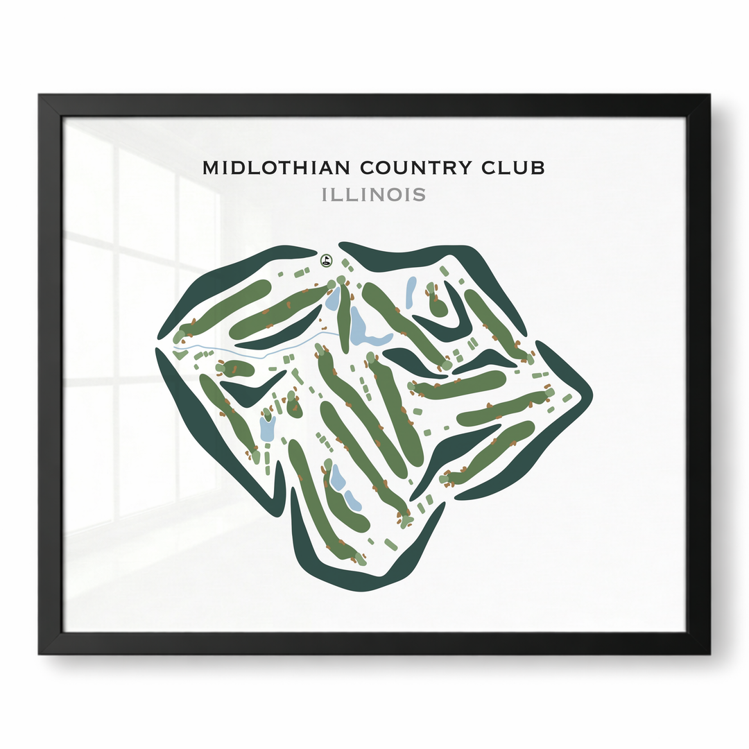 Midlothian Country Club, Illinois - Printed Golf Courses