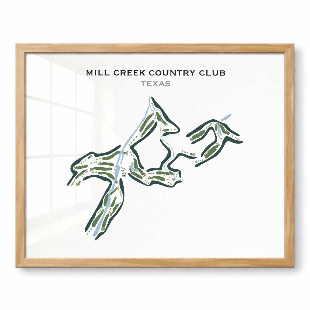 Mill Creek Country Club, Texas - Printed Golf Course