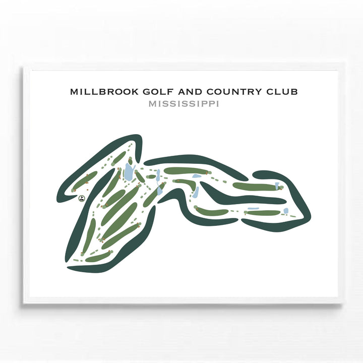 Millbrook Golf & Country Club, Mississippi - Printed Golf Courses