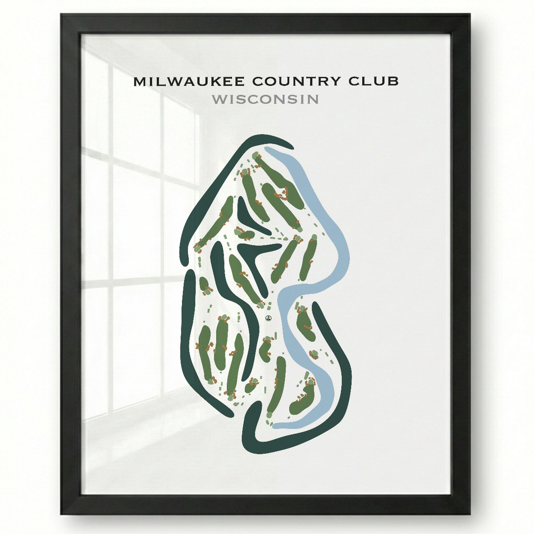Milwaukee Country Club, Wisconsin - Printed Golf Courses