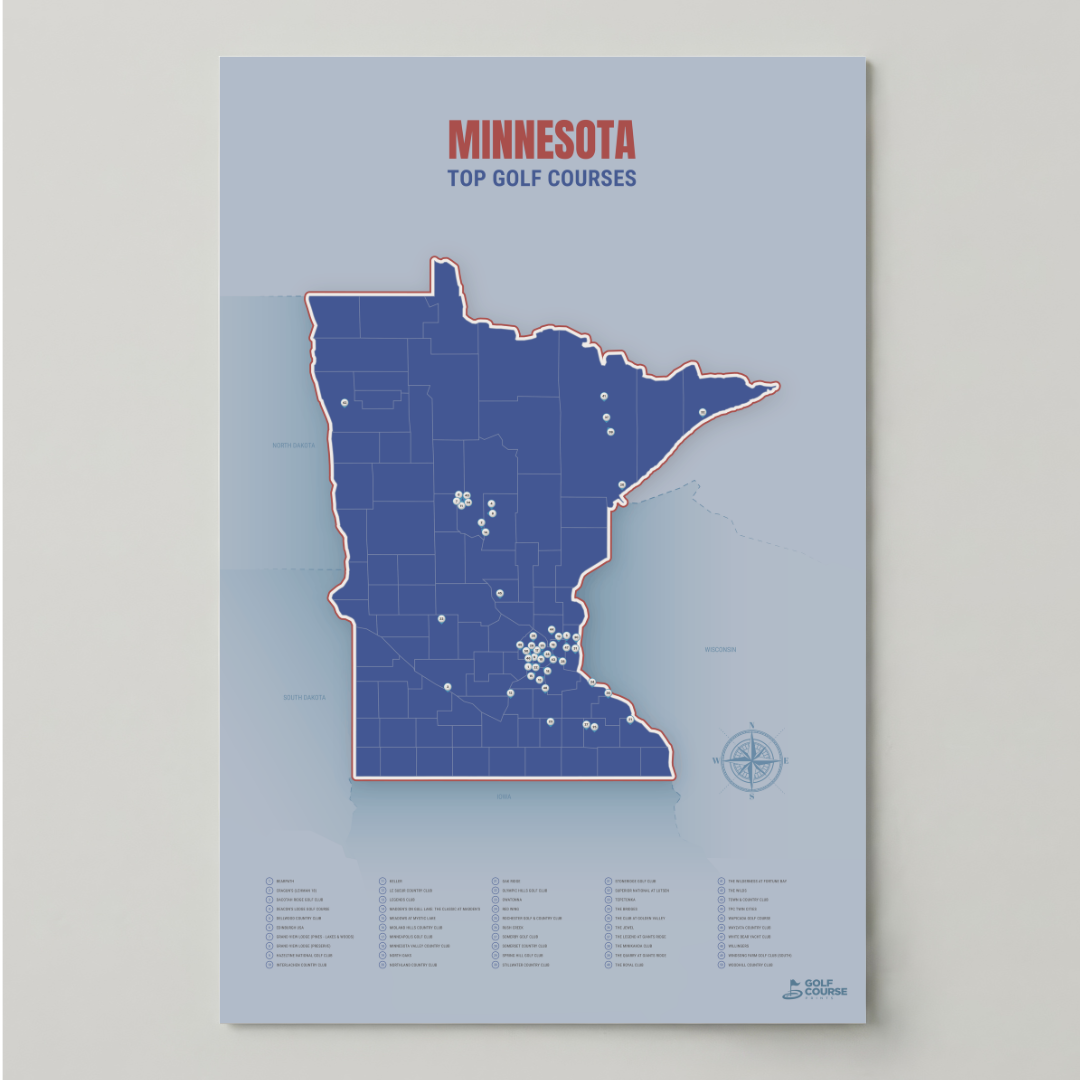 Map of Minnesota Golf Courses