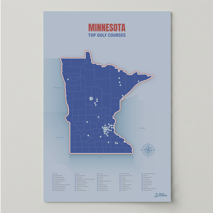 Map of Minnesota Golf Courses