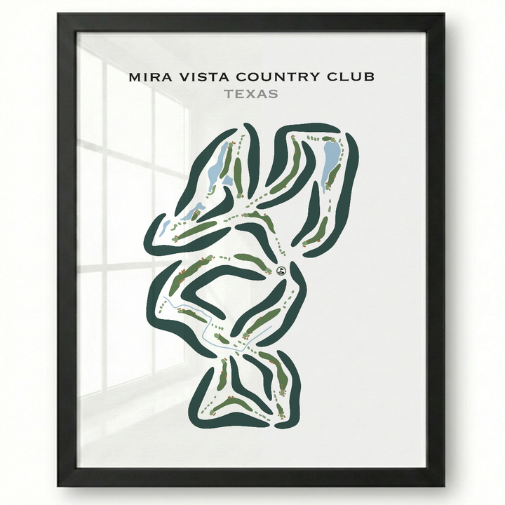 Mira Vista Country Club, Texas - Printed Golf Courses