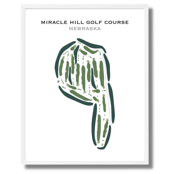 Miracle Hill Golf Course, Nebraska - Printed Golf Courses