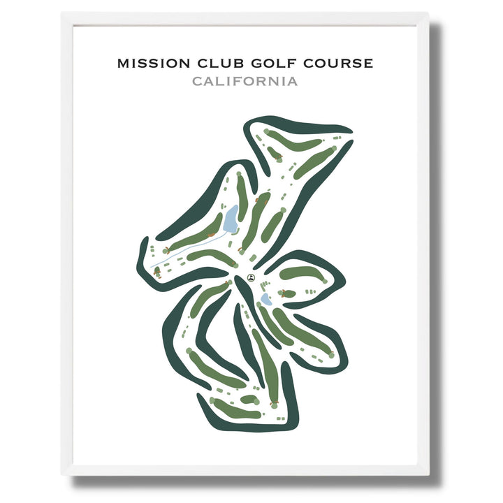 Mission Club Golf Course, California - Printed Golf Courses