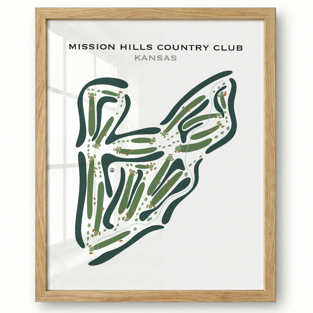Mission Hills Country Club, Kansas - Printed Golf Courses