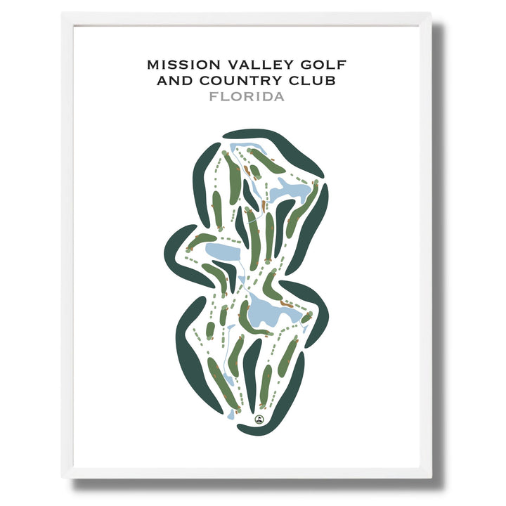 Mission Valley Golf & Country Club, Florida - Printed Golf Courses