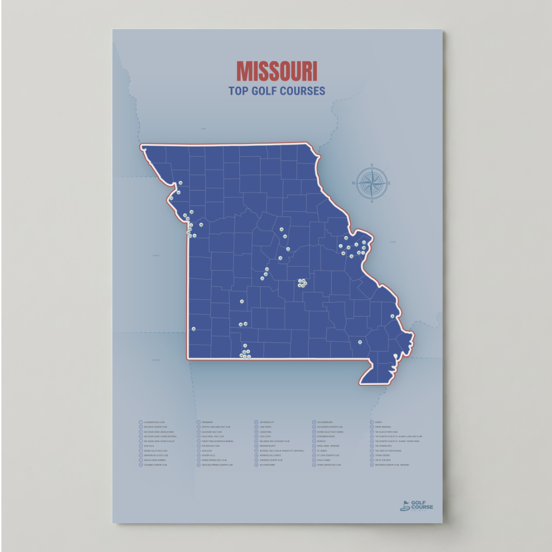 Map of Missouri Golf Courses