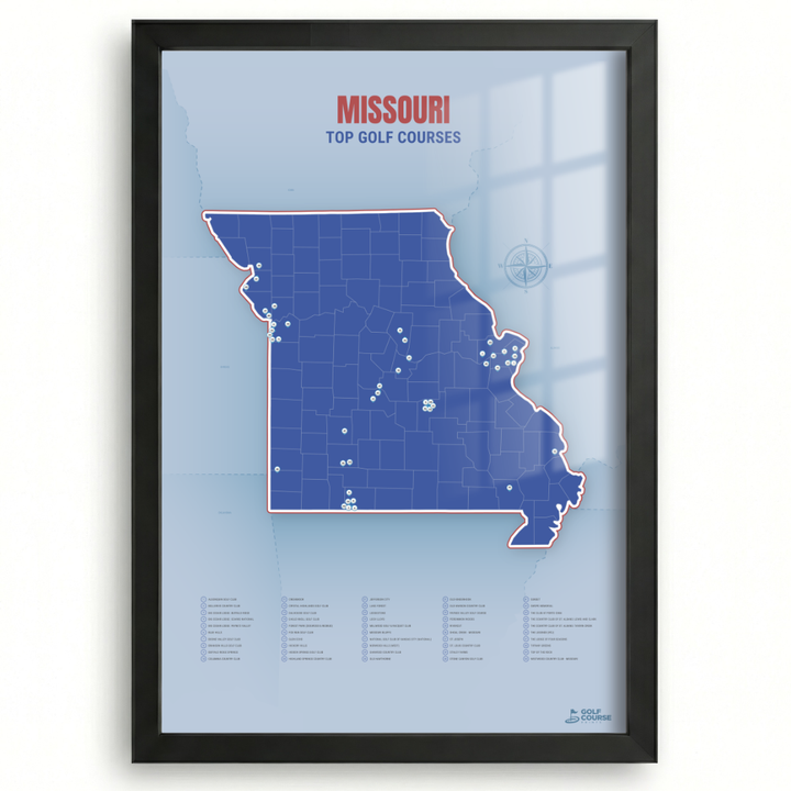 Map of Missouri Golf Courses